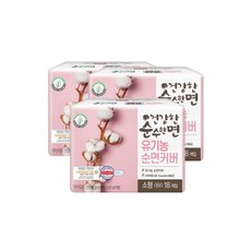 생리대 순수한면 소형 18매 x 3팩 날개형 23Cm RB, 3개