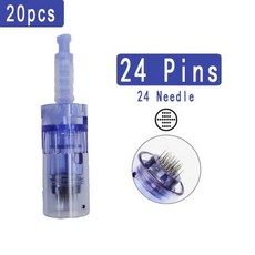 오토 MTS 기계 니들 롤러 Mts 닥터펜 MTS펜 스탬프 10/20/50Pcs A6 카트리지 Microneedling 펜 A1 M5 M7 N2 E30 우표 교체 9 12 24 3, 24pin x20개