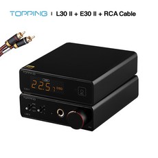 TOPPING E30 II+TOPPING L30 II+RCA cable Hi-Res Audio 2xAK4493S DAC NFCA Headphone Amplifier 6.35MM, Red - toppinge70