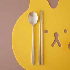 [놋담] 방짜유기 유기수저 모던 어린이수저, 상세 설명 참조, 1개