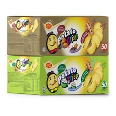 포테이토 크리스프 스낵 바베큐맛 20g x 50p + 사워크림맛 20g x 50p, 7세트