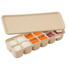 아띠래빗 쏙쏙 실리콘 이중 밀폐 슬림 멀티큐브 12구, 360ml, 0 푸딩베이지, 3개
