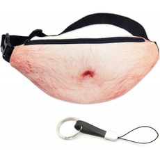 아빠 가방 재미 배꼽 패니 팩 크리스마스 화이트 코끼리 선물 교환 -3D 남성 맥주 배꼽 허리 팩 개그 장