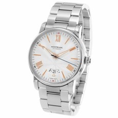 167123 / NEW MONTBLANC 4810 Date 42MM Auto White Dial SS Men's Watch 114852