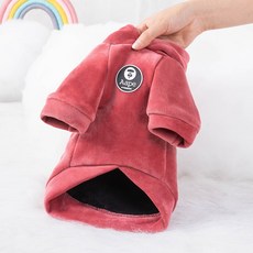 강아지 옷 가을 겨울 테디 포메라니안 코기 작은 싸움 두껍고 따뜻함 고양이 의상, GRAY|XS, 1개