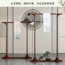 원목 행거 중국집 레스토랑 레트로 셔츠걸이, 1개, 블랙 120x170