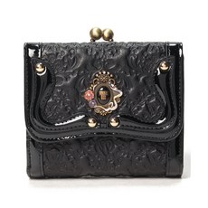 ANNA SUI Serpent bi-fold clasp wallet 316112 Black