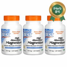 닥터스베스트 3개X 고흡수 마그네슘 100mg 120정, DRB00025-3, 3개