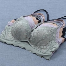 이쁜속옷 [신상품멀티]크로스가운브라여성노와이어브라보조가방