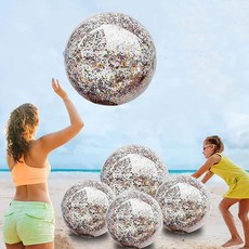 해외 TURNMEON 5팩 공기 주입식 글리터 비치 볼 세인트 패트릭 파티 장식 61cm24인치 40.6cm16인치 수영장 장난감 공 투명 워터 야외 성 선물 미국매장정품+ 1, .0001.A-혼합 색상.
