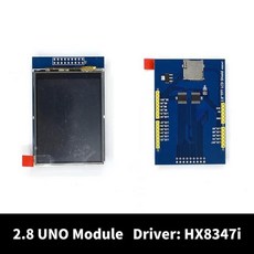 액정 diy 수리 자가교환 키트 아두이노 UNO용 TFT LCD 쉴드 터치 디스플레이 모듈 저항성 패널 DIY 2.8 인치 3.3V 300mA, 02 HX8347I