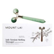 Mount Lai Rose Quartz Tension Melting Massager 긴장과 스트레스 완화를 Face Roller and Neck, Jade Massager, 1개 - 로즈마운트