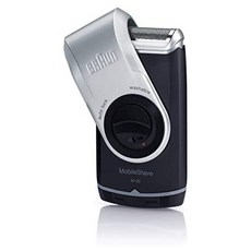 Braun MobileShave M-90 여행용 면도기 실버 (정밀 트리머 스마트 포일 와이드 플로팅 포일 세척 가능), One Color, 상세 설명 참조0, One Color_One Size