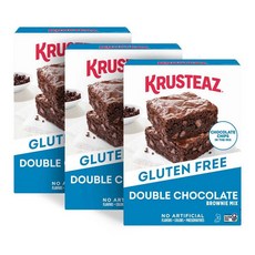 Krusteaz Gluten Free Double Chocolate Brownie Mix 크러스티즈 글루텐 프리 더블 초콜릿 브라우니 믹스, 3개, 445g