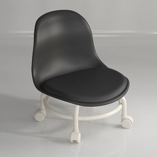 공감나드리 등받이 앉은뱅이 의자 바퀴달린 청소 작업의자, 1개, 블랙