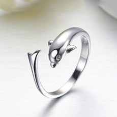 RS15 Silver 돌고래 반지 은반지