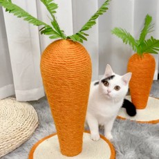 당근 스크래쳐 기둥 수직 고양이장난감, S:26*25CM, 2.S, 1개