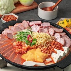 핵이득 얼큰 치즈사골 부대전골 2인분 [라면사리 무료 지급], 1kg, 1개