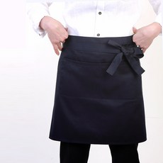 베리안 하프 랩 허리앞치마 바리스타 카페 쉐프 주방, 네이비, 1장