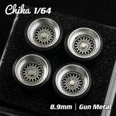 Chika Nabes 1/64 휠 또는 브레이크 고무 휠 BBS LM-R/ Work CVX VS-XV VSKF T7R/ TE37 SL/ MUGEN MF10 8.9mm 9.8m, 20) BBS rs 8.9mm gray