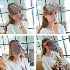 자외선 UV 햇빛 차단 투명 썬캡 모자 여름 썬캡모자