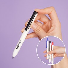 뽀너스 똑딱이 네임펜 3color, 빨강, 1개