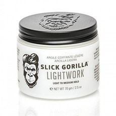 Slick Gorilla 매끄러운 고릴라 라이트 워크 헤어 스타일링 클레이 2.5 온스, 단일상품