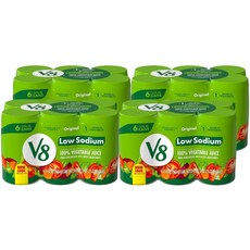 V8 저염 저나트륨 오리지널 100% 베지터블 야채 주스 163ml 24캔 Low Sodium Original Vegetable Juice