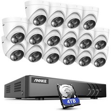 ANNKE 16CH 5MP PIR 감시 카메라 세트 시스템 4TB HDD H.265 Pro+ DVR 16개의 비바람에 견디는 IP67 5.0MP1944P HDMI 비디오 출력, 1개 - dvr16ch