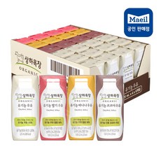 매일 상하목장 유기농우유 125mlx24팩 멸균우유(흰우유12팩+딸기4팩+바나나4팩+코코아4팩) 혼합/무료배송, 1세트