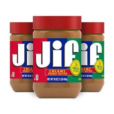 Jif 크리미 땅콩 버터 1133.9g 40온스 4개입, 454g, 12개