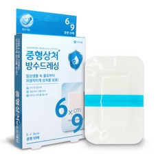 밴드골드 슈퍼포아 아쿠아 6x9cm 중형 10매입 방수드레싱밴드, 1개