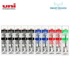 유니 제트스트림 리필심 SXR-80-07 혼합색상 10개 3색펜 4색펜 멀티펜 전용 0.7mm, SXR-80-07 혼합10개(흑5청2적2녹1)