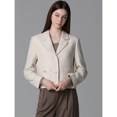 쉬즈미스 포켓 카라 트위드 울 자켓 택가격 328000원