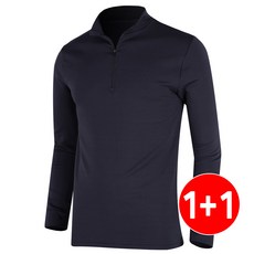 [1+1] 남성 약기모 스판 집업 티셔츠 작업복 등산복 남자 긴팔티셔츠 CF169