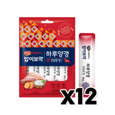 밥이보약 하루양갱 건강한장 강아지영양간식 56g x 12개, 닭