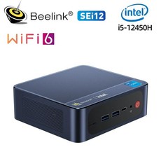 Beelink SEi12 인텔 코어 i5-12450H 인텔 UHD 그래픽 48EUs 미니 오피스/게이밍 데스크톱 PC WIFI6/BT5.2 WIN11 PRO