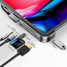 아이패드 프로 5세대 11인치 USB 허브 C타입 A04 아답터 iPad Pro USB C Hub Baseus 6-in-1 Adapter for, One Color_One Size, One Color, 상세 설명 참조0