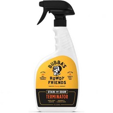 BUBBBAS 초강력 효소 클리너 반려동물 냄새 제거제 카펫 얼룩 매트리스 소파 러그 세탁물 나무 바닥 등에서 개와 고양이의 소변 냄새를 제거하세요. 강아지 트레이닝 용품, 32 Fl Oz (Pack of 1), 1개