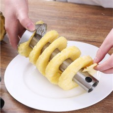 스테인레스 스틸 파인애플 Corer 필러 커터 쉬운 과일 Parer 절단 도구 홈 주방 서양 식당 액세서리 3 색|과일심 제거기|, 1개, Black, 단일