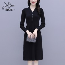 겨울 계절 여성복 긴소매 이너 점프슈트 치마 고급 슬림핏 가을옷