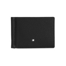 MONTBLANC 몽블랑 114462 마이스터스튁 소프트 그레인 머니 클립이 포함된 6cc 지갑 스몰(블랙)