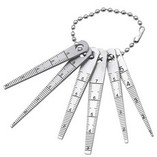 다이얼게이지 Aperture Scale 6pcs/set Feeler Steel Hole Wedge 7mm Measuring Ruler Stainless Gauge 0mm Inspe, Model 4
