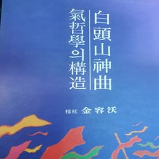 백두산신곡/김용옥.통나무 .1990/초판.