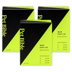  펫바이블 에너캣 고양이 피로회복제 노묘 타우린 활력 도움 영양제 (No 카페인), 기력회복, 자양강장, 3개 
