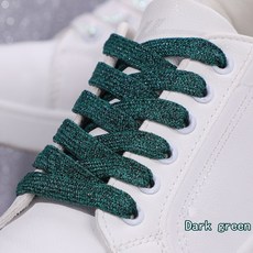 패션 반짝이 신발 끈 다채로운 플랫 구두 끈 운동 운동화 부츠 1CM 폭 신발 끈 1 쌍