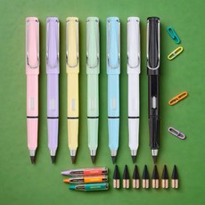 리빙준 깎지않는 파스텔 무한연필 7P + 리필심 7P, 7종 세트 7종 세트