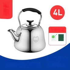 스텐주전자 포트 304 스틸 사운드 가정용 상업용 대용량 수프 냄비 끓는 장작 가스 스토브, 10L, 1개