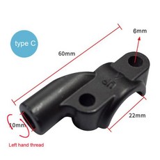 오토바이 마스터 실린더 브레이크 레버 미러 마운트 클램프 백미러 홀더 어댑터 22mm 핸들바 10mm 나사산, 4)type CL