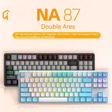 IROK 시리즈 기계식 게이밍 키보드 IROK NA87/NA87 MAG/NA87 PRO 1680만색RGB gasket구조 전키핫스왑DIY OK, NA87화이트-제조사축